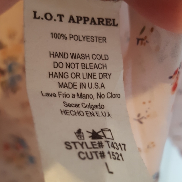 Boutique brand Lot Apparel sheer floral blouse size large euc - Picture 6 of 8